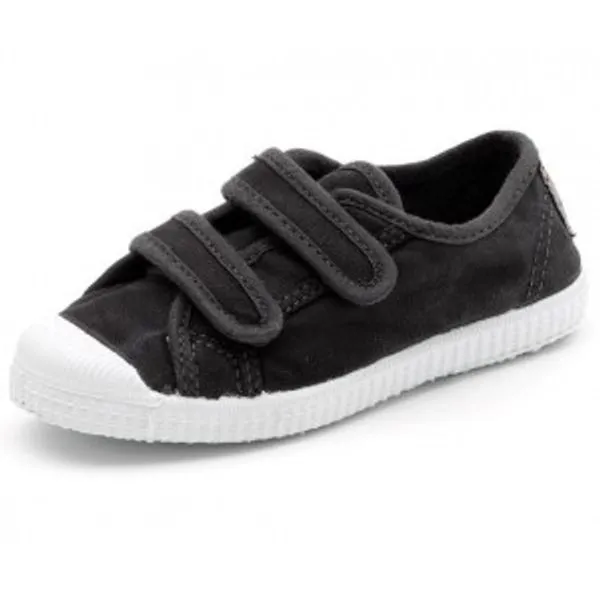 Cienta washed-effect double velcro sneaker